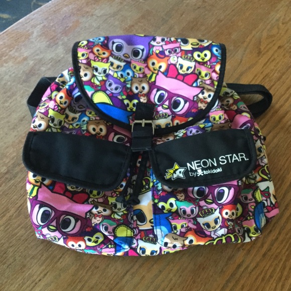 tokidoki Crossbody Bag Neon Star Owl Canvas Purse Adjustable Strap Tokidoki NWT tokidoki Crossbody Bag Neon Star Owl Canvas Purse Adjustable Strap Tokidoki NWT